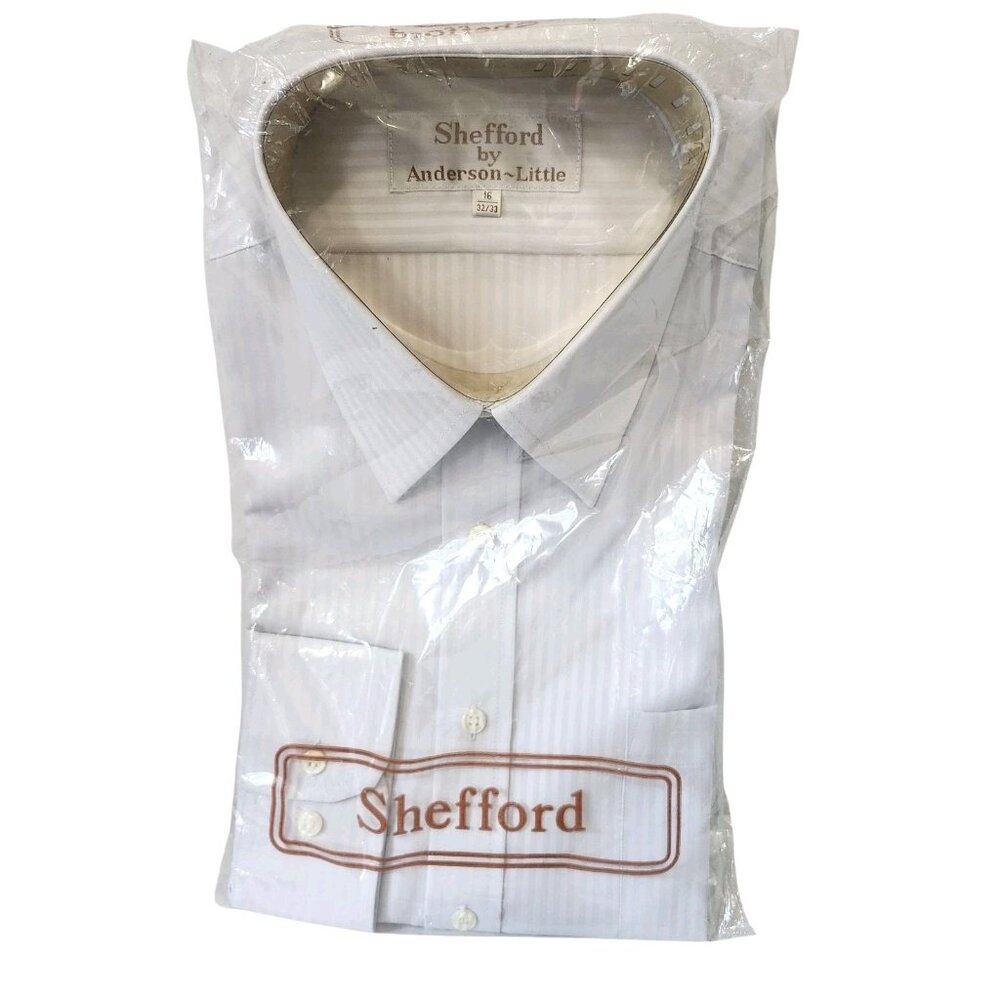 Vintage NEW Shefford by Anderson Little Classic White‎ Dress Shirt 16 32/33